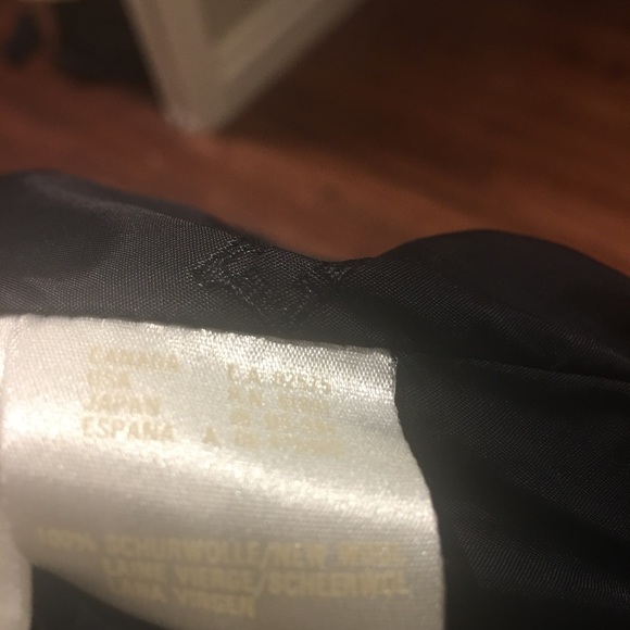 Escada true leather dark navy blue jacket with wool details (Made in Germany) - Picture 3 of 7